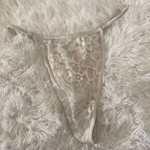 Victoria’s Secret vintage high cut high waist lace G string panty